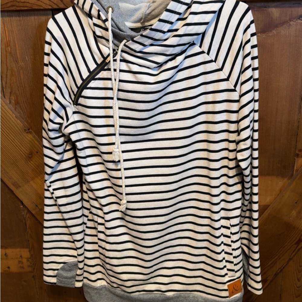 Striped Women's Hoodie Sweater